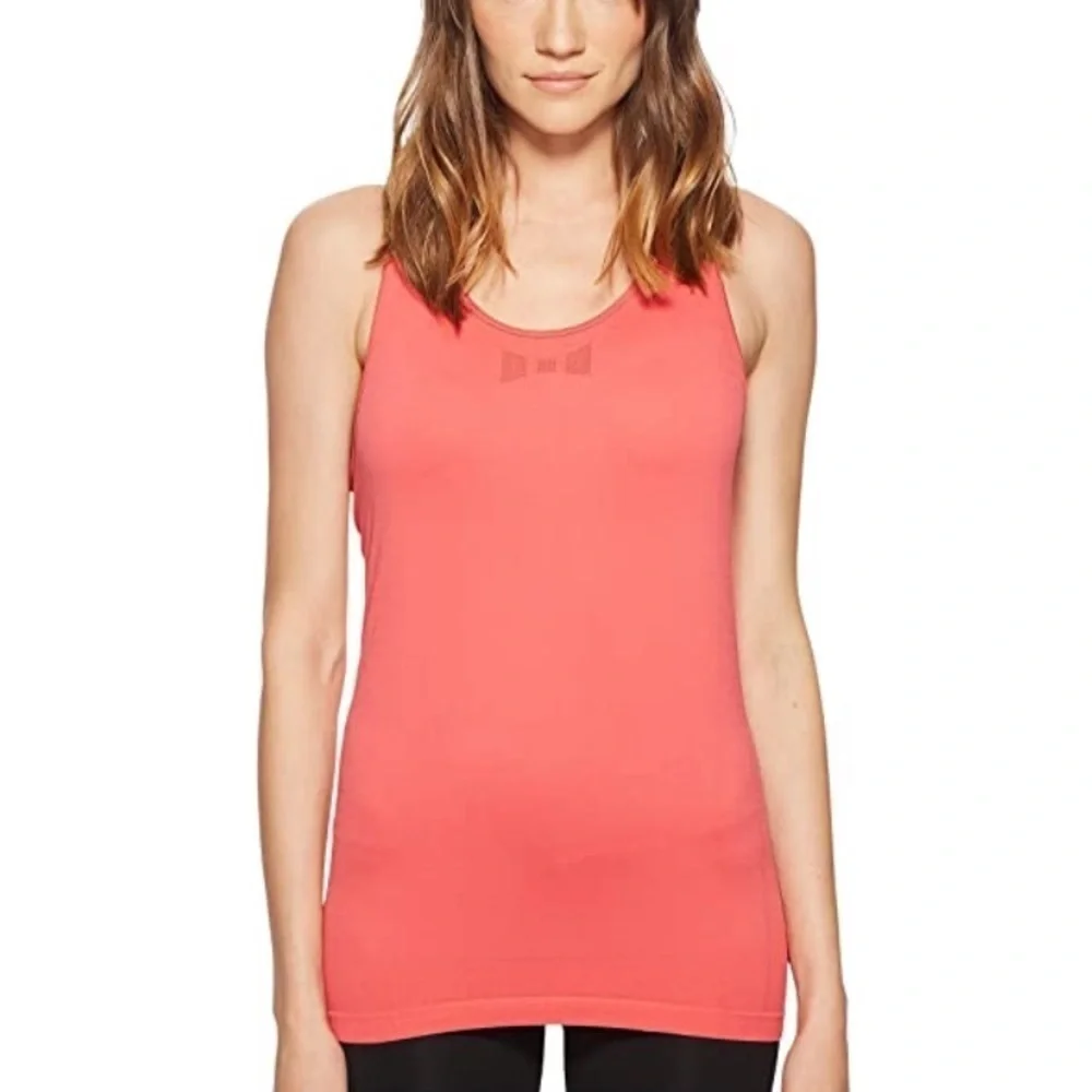 Kate Spade Hot Pink Racerback Bow Accent Stretch Scoop Neck Active Tank M NEW